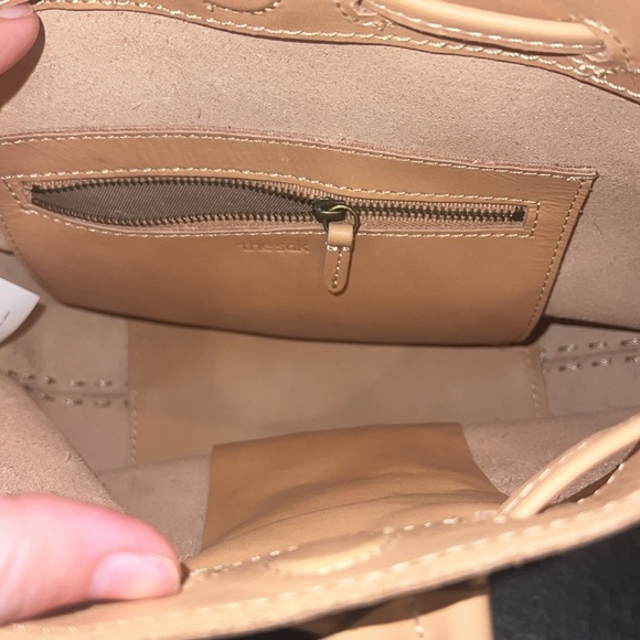 NWT The Sak Ivy Natural Naked Vachetta Leather Drawstring Bucket Bag - Picture 5 of 9